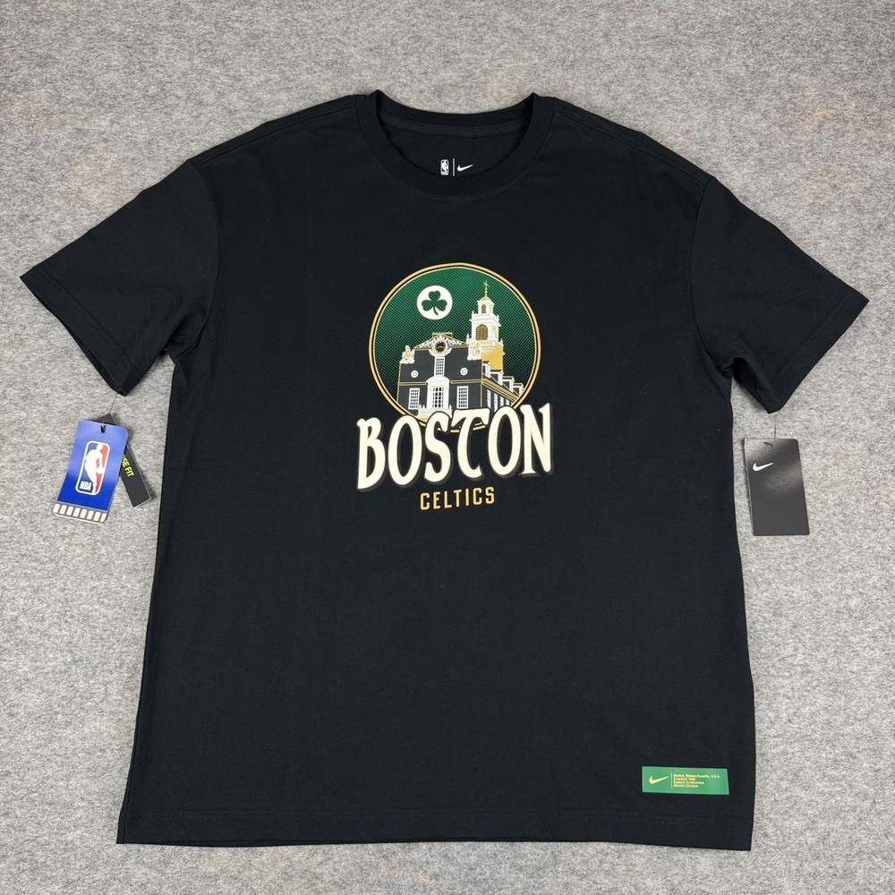 Nike Boston Celtics NBA T-Shirt Tee Loose Black Womens Medium M